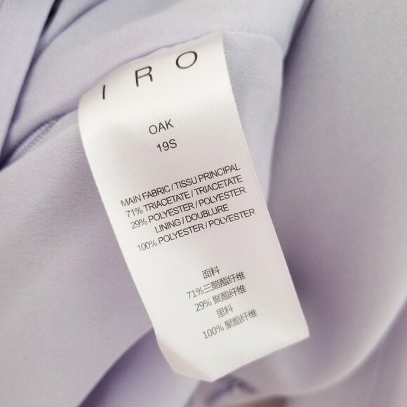 IRO Oak Dress Size 12 Light Purple Lavender Lilac Ruffle Surplice V Neck $400 - Picture 10 of 16